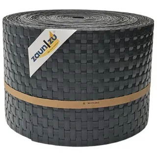 zaunzu® Sichtschutzstreifen Rattan 26 m Anthrazit