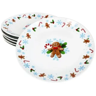 Mambocat Candyman Frühstücksteller 6er Set 6 Personen eisblau