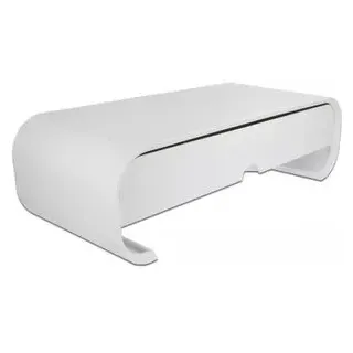DeLock Monitorständer mit Schublade 51 cm Weiß