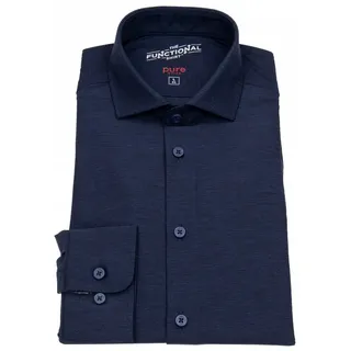 Pure Businesshemd Slim Fit stark tailliert Haifischkragen blau 42