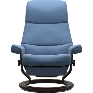Stressless Relaxsessel View Baumwolle/Bouclé 79 x 109 x 77 cm Blau elektrisch verstellbar