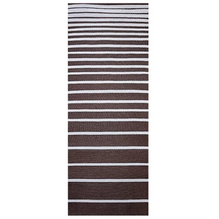 Outdoorteppich, Rivanto, Balkonteppich Barcode 68, 5 x 198 cm Schuhmatte aus Kunststoff braun|bunt