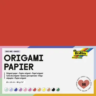 Folia Faltblätter Origami Duo Uni 80g/m2 13x13cm 96 Blatt
