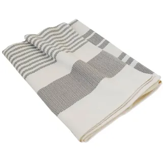 Framsohn Leichte Wohndecke Boho Living Zick-Zack in Beige - (L) 200 x (B) 155 cm | Gr.: onesize