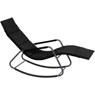 Siena Garden Aliano Schaukelliege 143 x 57 x 84 cm Schwarz