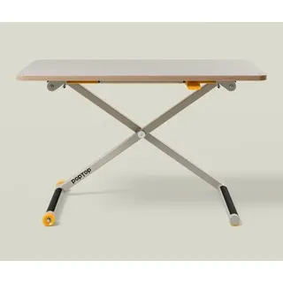 Poptop höhenverstellbarer Schreibtisch Grau 115x65 cm 43–86 cm Melamin Holzplatt...