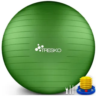 TRESKO Gymnastikball mit Pumpe Fitnessball Yogaball Sitzball Sportball Pilates Ball Sportball
