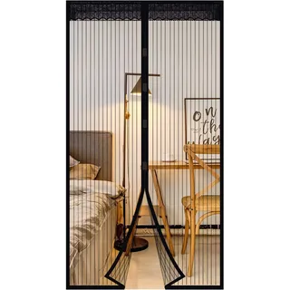 EXTSUD Fliegengitter Tür 100 x 220 cm Schwarz