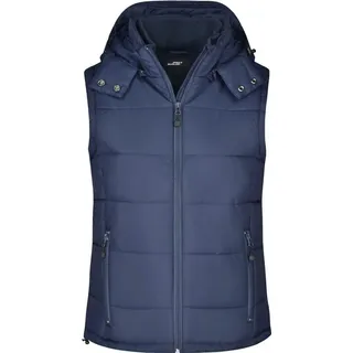 James & Nicholson Padded Vest Modische Steppweste blau L