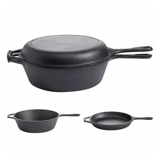 All'Grill Gusseisenkuss 2-in-1 Schmortopf 25,5 cm rund