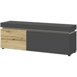 Möbel Kraft Luci Lowboard 151 cm grau Holzwerkstoff