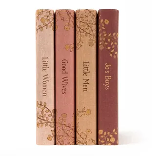 Juniper Books Little Women Book Set | Vierbändiges Hardcover-Buch-Set mit maßgeschneiderten Schutzumschlägen | Autor Louisa May Alcott