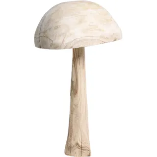 Chic Antique Pilz Aufsteller, für Herbst & Weihnachtsdeko, H40/Ø30 cm natur