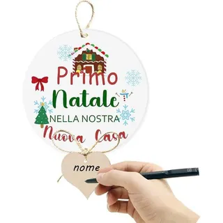 Weihnachtsbaumkugel Erste Weihnachten im neuen Zuhause - personalisiert
