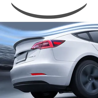 TOPABYTE Spoiler Original für Tesla Model Y Heckspoiler Flügellippe Carbon Tesla für 2020-2024 Model Y Zubehör ABS Matte Kohlefaser