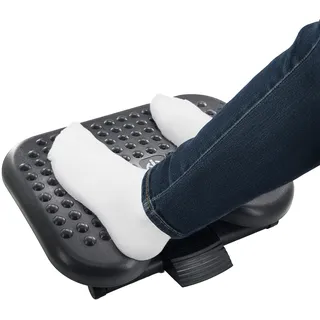 Relaxdays Fußstütze Schreibtisch, schwarz