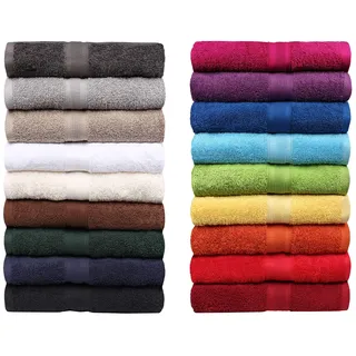 NatureMark Frottee Handtücher Serie Premium Baumwolle 20 Trendfarben in 8 versch. Größen: Waschhandschuh 15x21cm : Schwarz