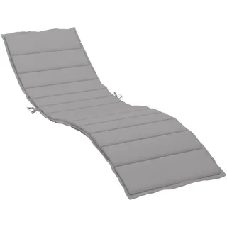 vidaXL Sonnenliegen-Auflage 200 x 70 x 3 cm grau 1 St.