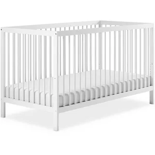 Ehrenkind® Babybett PUR 120x60 aus Buchenholz | Weiß | Kinderbett 9-Fach höhenverstellbar mit entnehmbaren Stangen | Baby Bett