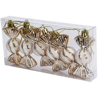 6er Set Premium Weihnachtskugeln Plastik, Christbaumkugeln Bunt, Christbaumschmuck Anhänger Weihnachtsbaumkugeln Weihnachtsdeko,Weihnachtsschmuck Deko für Drinnen & Draußen aus Kunststoff (8cm)