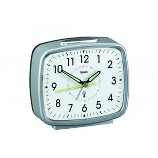 Mebus Radio, Digitaler Wecker, Silber, Weiß, 12 h, Radio/Summer, Analog, Akku
