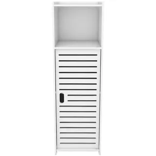 JEOBEST Badkommode Badzimmerschrank Schmal, Toilettenschrank, Badschrank, Badregal, Platzsparendes Badmöbel, Weiß 78x23x22cm weiß