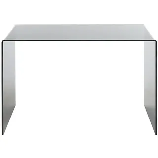 Vente-Unique Schreibtisch, Transparent, Schwarz, Glas, Rechteckig, 70x75x120 cm, Arbeitszimmer, Schreibtische, Bürotische