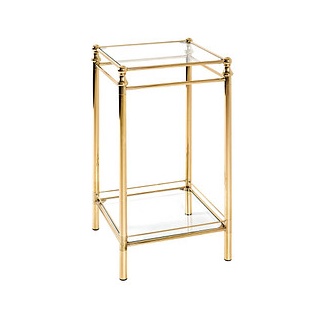 HAKU Möbel Beistelltisch Glas gold 40,0 x 40,0 x 73,0 cm