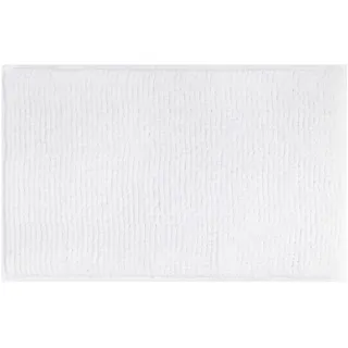 Badematte Aus Chenille, Rutschfest, Weich, Saugfähig, Waschbar, Badezimmermatte, 50 X 80 Cm, Weiß