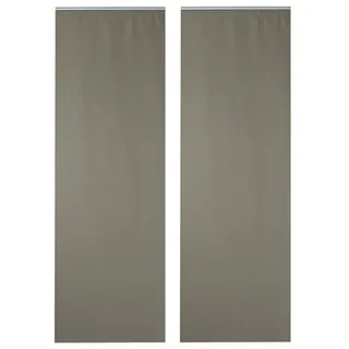 Haus und Deko Schiebegardine Flächenvorhang 2er Set blickdicht einfarbig Schiebegardine Gardine (2 St), Paneelwagen, blickdicht, Polyester braun