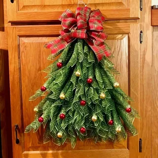 Weihnachts-Deko-Türkranz 50cm Bauernhaus-Stil für Haustür, Wand, Fenster, Kamin