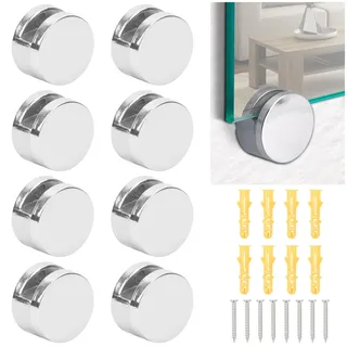8 Stück Spiegelclip, Zinklegierung Spiegelclip Spiegelhalterung Halter, Mehrzweckrunde Spiegelaufhänger, für 3-7mm Dickes Glas Spiegel/Glasbilder/Acryl Bild
