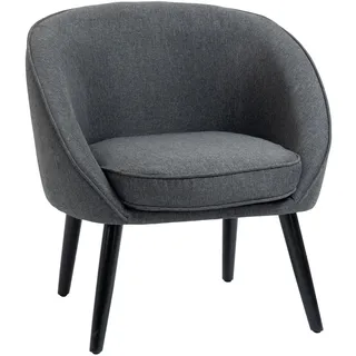 Homcom Relaxsessel Polyester 71 x 75 x 65 cm Grau mit Rollen