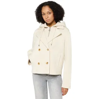 Cartoon Kapuzenjacke mit abnehmbarer Kapuze in beige | Gr.: 42