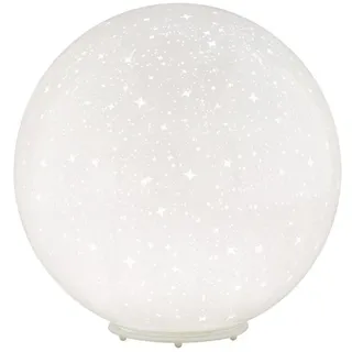 Wofi LED Tischleuchte Point Weiß Ø24cm 10W 750lm warmweiß 3000K Schalter Sternendesign - Weiß