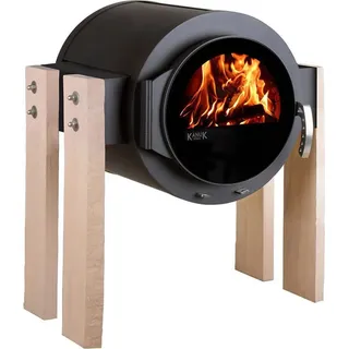Kaminofen Kanuk® STAND Wood Buche natur - Schwarz