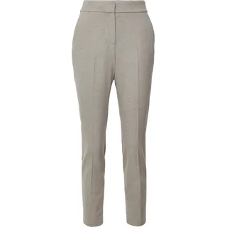 Knöchellange Flanellhose mit Bundfalte und elastischem Bund - beige - 48