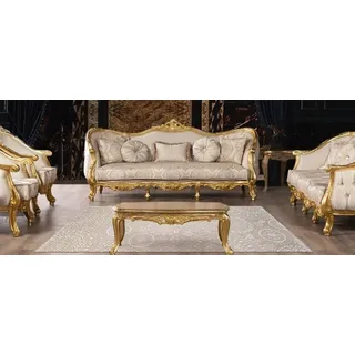 JVmoebel Couchtisch Luxus Couchtisch Barock aus Holz mit eleganter Ästhetik (1-St), Made in Europa goldfarben