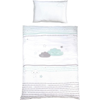 Babybett ROBA "Room Bed - Dekor Happy Cloud" Gr. Liegefläche B/L: 60 cm x 120 cm, kein Härtegrad, weiß Baby Babybetten Gitterbetten als Beistell-, Kinder- und Juniorbett verwendbar