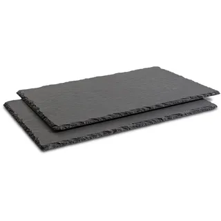 Servierbrett 2tlg. Stein, Marmor, Granit Schwarz