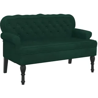 vidaXL Sitzbank Dunkelgrün 119,5 x 64,5 x 75 cm Samt