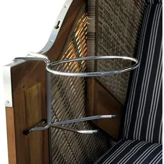 Kadida Sektkübelhalter aus Edelstahl, Sektkuehler Flaschenhalter Garten Deko Zubehör Getraenkehalter, ideal als Strandkorb flaschenhalter