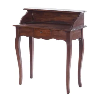 DESIGN DELIGHTS Sekretär, dunkelbraun Holz, 80x92x40 cm, Arbeitszimmer, Schreibtische, Sekretäre