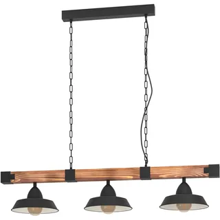 EGLO Oldbury 3-flg. 118 cm rund schwarz/braun