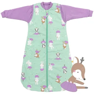 schlummersack Baby Schlafsack Neugeboren Sommer 1.0 Tog 56 cm dünn Ballerina | Baby Sommerschlafsack dünn |Sommer Schlafsack Baby 1 Tog | Newborn Schlafsack Baby Frühling Sommer Reißverschluss - 56