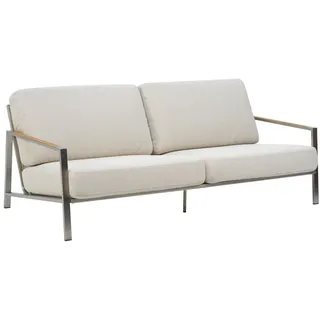 Gartensofa Naos 2,5-Sitzer, Edelstahl & Outdoor-Stoff, Dot Beige