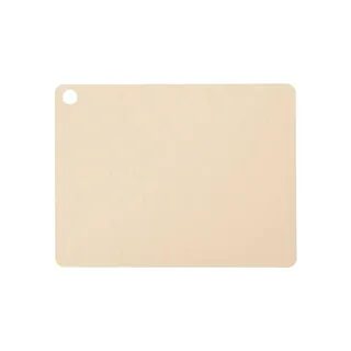 OYOY Platzset Dotto Tischset 2er Set, Silikon Beige Rutschfest Platzdeckchen Unterlage beige|weiß