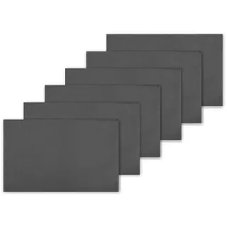 BestLivings 6er Set Tischsets Platzset Tischuntersetzer Platzdeckchen Tischdeko Tischmatte Essensunterlage Maße 30x45 cm, Farbe: anthrazit - dunkelgrau