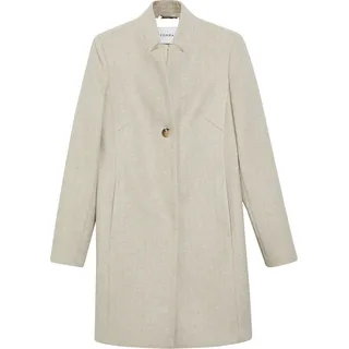 Comma, Taillierter Blazer-Mantel mit dezentem Herringbone-Muster Beige 40