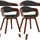 Esszimmerstuhl Kingston Stoff walnuss/dunkelgrau 2er Set